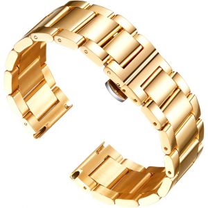 Eryi-Bracelet De Montre En Acier Inoxydable Épais Bracelets De Montre En Métal Lourd Fini Brossé Mat Poli Bracelet Montre De Remplacement Pour Hommes Femmes 16mm/18mm/20mm/21mm/22mm/23mm/24mm/26mm - Neuf