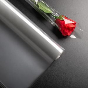 Piqiuqiu Rouleau De Papier D'emballage Cadeau Cellophane 2,2 Mil - Rouleau De Papier Alimentaire Pour Emballage De Paniers-Cadeaux - Papier Cadeau - 40 Cm X 15 M - Transparent - Neuf