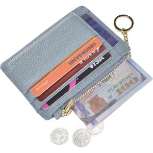 KALANKA-Porte Carte Femme Mince Portefeuille Porte Carte Bancaire RFID Bloquant Porte Carte Bancaire en Cuir Fermeture à Glissière Porte-Monnaie Porte-Clés Portefeuilles pour Femmes Et Hommes - Neuf