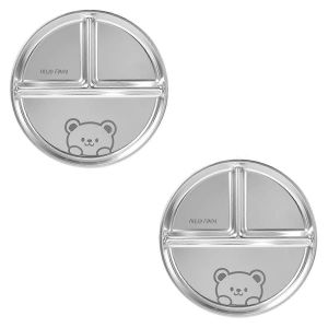 2PCS divisé Ouest nourriture assiette Plat de pâtes Salade Barbecue Plate,D - Neuf