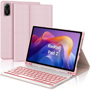 Coque Clavier Pour Xiaomi Redmi Pad 2 11"" 2025 - Azerty Français Clavier Détachable Sans Fil Bluetooth Pour Xiaomi Redmi Pad 2 11 Pouces 2025, Vert Foncé - Neuf