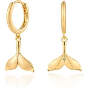 Kalanka-Boucles D'oreilles En Or Pour Femme - Perles D&eacute;licates - Boucles D'oreilles Pour Cartilage Huggie - Hypoallerg&eacute;niques - Plaqu&eacute; Or 18 Carats - Bijou Fantaisie Pour Femmes Et Filles - Neuf