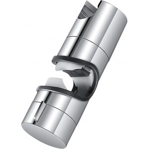 KAL-Support De Douche À Main Remplaçable, Support De Pommeau De Douche, 18-25Mm À Diamètre Réglable, Main De Remplacement Douche Ferroviaire Head Curseur Clamp Support Bracket Chromée, Abs Chromé - Neuf