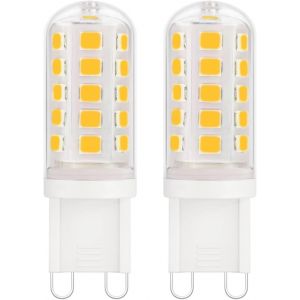 Ampoule Led G9 Blanc Chaud 2700k, 410 Lumens, Ampoule G9 3 W Correspond À Lampe Halogène 40 W, Pas De Scintillement Des Lampes Led, Angle De Faisceau De 360°, Non Dimmable, 2pcs[Amp741587] - Neuf