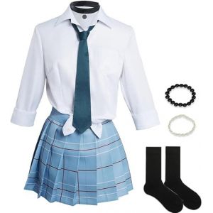 (L)7 Pc De Ma Robe-Up Darling Manga Cosplay Costumes De L'école Maternelle Carnaval Uniforme Robe De Fantaisie Pour Les Filles, Les Femmes Halloween, Fête De Noël Du Cos Marin Kitagawa Costume - Neuf