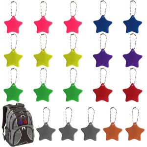 Acdsgd-S&eacute;curit&eacute; Pendentif R&eacute;fl&eacute;chissant, Pendentif R&eacute;flecteur De S&eacute;curit&eacute;, 20 Pi&egrave;ces Porte-Cl&eacute;s R&eacute;flecteur, Porte-Cl&eacute;s En Forme D'&eacute;toile Pour Nuit Pour Sac &Agrave; Dos, Fauteuils Roulants, Cyclisme, Course - Neuf