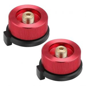 2 Pcs Camping Gaz Adaptateur Converteur Cuisini&egrave;re Connexion Pour Butane Bidon &Agrave; Vis Gaz - Neuf