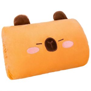 Chauffe-Mains Oreiller En Peluche Coussin De Sieste Pour Les Enfants Du Voyage Et De Bureau (À L'orange) - Neuf