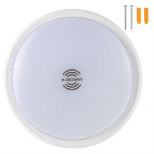 Hjlian Plafonnier Led Pour La Maison, Etanche Ip65, Anti-Poussiere, Eclairage D'interieur Rond Avec Detecteur De Mouvement, 220 V, 15 W, 160 X 50 Mm - Neuf