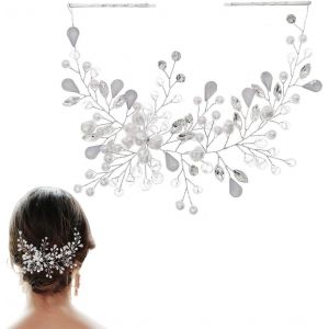 Kal-Serre Tete Mariée Bandeaux Bijoux Cheveux Headband Mariage Têtes À Cristal Strass Fleur Argent Brillant Accessoires Coiffures Pour Femmes X04710 - Neuf