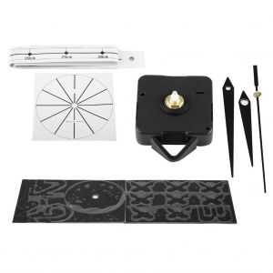 HJLIAN Horloge murale moderne sans cadre, grande horloge 3D sans tic-tac pour salon, noire - Neuf