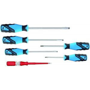 ERYI-C 2150-60 Ph-06 Jeu De 6 Tournevis Avec Testeur De Phase Bleu - Neuf