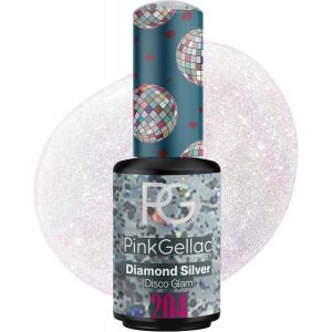 Maa-Vernis Semi Permanent Uv - 204 Diamond Silver 8 Ml - Vernis Gel Uv Semi Permanent Argent Pour 14 Jours - Gel Polish Facile À Utiliser De Qualité Salon - Facile À Enlever - Neuf
