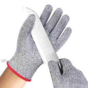 Gants r&eacute;sistants aux coupures pour homme et femme-Gants de travail A5-Gants de protection-Montage anti-coupures-Gants de jardin-1 paire-Gris (XL) - Neuf