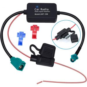 Fm/Am Dab Dab + Car Antenna Amplificateur Booster Fakra Z Male À Adaptateur Féminin Amplificateur D'Antenne À Radio Numérique 12V Pour Un Autoradio Numérique Audio Stéréo - Neuf