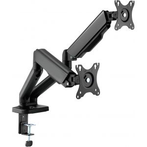 Support Double Ecran PC 17 à 32 Pouces | Bras Articulé Ecran PC pour Moniteur | Hauteur & Inclinaison Ajustable | Rotation à 360° - Neuf
