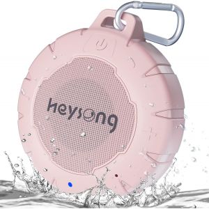 lbgwp60-Haut-Parleur De Douche Bluetooth, Étanche Ip67, Son Hd, Microphone Intégré, Basses, Flottant, Mini Haut-Parleur Stéréo Sans Fil Pour Voyage, Bateau, Kayak, Plage, Pataugeoire, Rose - Neuf