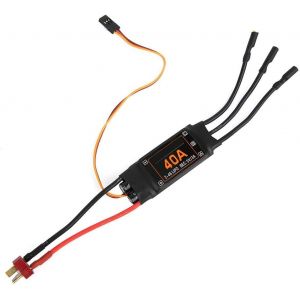Esc 40a, Contr&ocirc;leur De Vitesse 40a Esc Sans Balais Avec Protection Contre Les Coupures De Tension Rc Drone Helicopter Upgrade Parts Accessoires(Noir) - Neuf