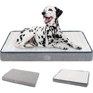 Panier R&eacute;versible (Frais Et Chaud), Coussin Avec Couche Imperm&eacute;able, Tapis Orthop&eacute;dique Grande Taille Pour Chien, Matelas Lavable, 106x71x7,5cm - Neuf