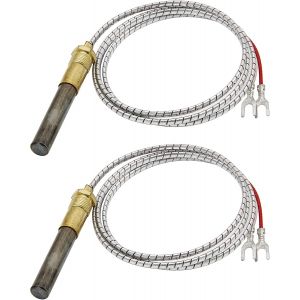 Generateur Thermopile 750mV Universel 24 Pouces pour Chauffe Eau Gaz, Cheminee, Four Gaz, Friteuse, Ensemble Thermocouple 750 Millivolts (2/Pack) - Neuf