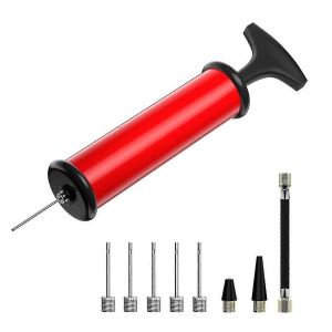 Pompe &Agrave; Ballon De Football Pompe &Agrave; Ballon Ensemble De Pompe &Agrave; Ballon De Sport Compact Avec 5 Aiguilles,Buse Et Tuyau - Portable Pus - Neuf