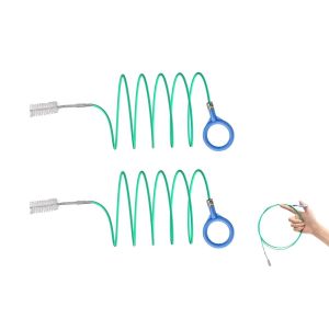 Lot de 2 brosses de nettoyage flexibles pour essuie-glaces et tuyaux d'&eacute;vacuation de voiture - Neuf