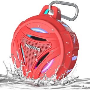 Enceinte Étanche - Portable - Sans Fil - Avec Lumière Led - Ip67-36 Heures De Lecture - Basses Riches - Petit Haut-Parleur Bluetooth Pour Le Camping, La Salle De Bain - Neuf