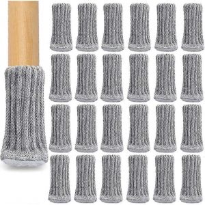 24 Pièces Chaussette De Chaise,Chaussette De Chaise,Chaussettes De Jambe De Chaise,Chaussettes De Meubles,Protecteur De Jambe De Chaise,Protecteurs De Chaise - Neuf