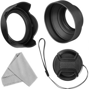 Ensemble De Paresoleil 58Mm, Compatible Avec Eos 77D 80D 90D Rebel T8I T7 T7I T6I T6S T6 Sl2 Sl3 Dslr Cameras With Ef-S 18-55Mm F3.5-5.6 Is Stm & Ef-S 18-55Mm F4-5.6 Is Stm & Rf 24[CLI3722] - Neuf