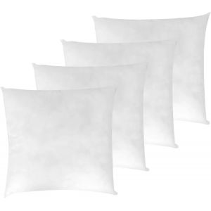 SUBZONAL-Lot de 4 Coussins de Garnissage 40x40cm, Ultra Gonflant, Coussin Canap&eacute;, Coussin &agrave; Recouvrir, Rembourrage Coussins Blanc. - Neuf