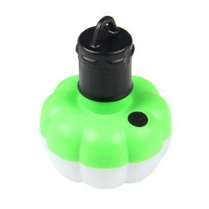 Mini Lampe De Camping Led Portable D'exterieur En Forme De Citrouille, Lampe Suspendue Pour Tente (Verte) - Neuf