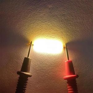 SJZG-Filament Flexible Led 10 Pi&egrave;ces De Filament Led Cob 18.8Mm 29Mm 38Mm 54Mm 68Mm, Pi&egrave;ces D'Ampoule Edison Dc 3V 12V 57V, Pi&egrave;ces De Diode &Agrave; Incandescence,Blanc Chaud 2 700 K.,68Mm Dc3V 10 Pi&egrave;ces - Neuf