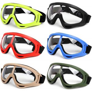 Jexnovashop-Lot De 6 Lunettes De Sécurité Pour Enfants Réglables, Lunette Protection Bricolage Anti-Buée, Enfants Lunettes De Protection Coupe-Vent, Pour Le Travail En Laboratoire, Pour Le Garçon Et - Neuf