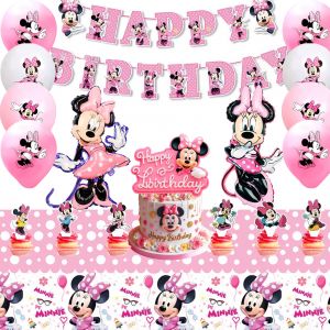 Decoration Anniversaire Minnie Mouse Décoration de Fête Ballons D&#39;anniversaire Ballons - Neuf