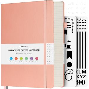 Chenquansarl-Carnet &Agrave; Pois A5, 312 Pages Num&eacute;rot&eacute;es, Couverture Rigide, 100 G/M&sup2;, Papier Sans Bavure Avec Pages D'index, Journal &Agrave; Pois Pour Bullet Journal, 14,5 X 21,5 Cm - Neuf