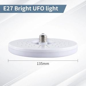 Lugh-28w 85-265vampoule Led E27 220v 110v Lampe &Agrave; Led &Eacute;clairage Int&eacute;rieur Rond Super Lumineux Salon Garage Lumi&egrave;re Ufo Forme Ampoules Plafonniers - Neuf