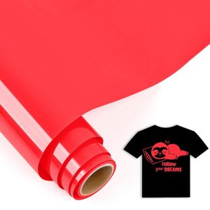 Teppd-5 Ft Rouleau Vinyle Thermocollant Rouge - 30,5 X 153 Cm Flex Thermocollant Rouge Pour Cricut Maker, Silhouette Cameo, Vêtements, Bonnets, Pantalons, Autres Tissus - Neuf
