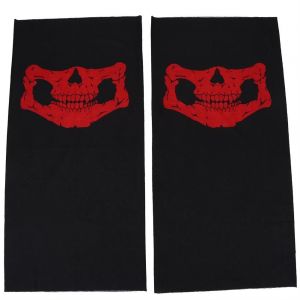 2pcs / Set Polyester Multifonctionnel Masque Couvre-Chef Enveloppe De T&ecirc;te Pour Le Cyclisme (Rouge) - Neuf