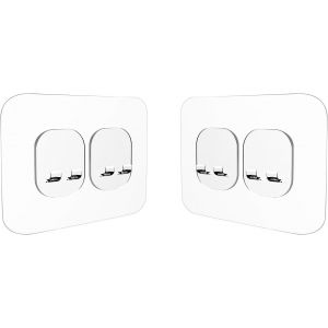 Lot De 2 Crochets Adh&eacute;sifs Pour Porte Savon Et Accessoires De Cuisine - Organiseur Salle De Bain Adhesif Sans Percer - Crochet Mural Adh&eacute;sif R&eacute;sistant Pour Porte-&Eacute;ponge - Neuf