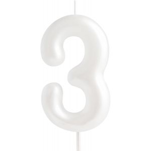 Eryi-Bougie D'anniversaire En Forme De Chiffre 3 Macaron U2013 Bougies D'anniversaire Blanches Pour Gâteau U2013 Décorations De Gâteau Pour Filles U2013 Décorations De Fête D'anniversaire Pastel S - Neuf