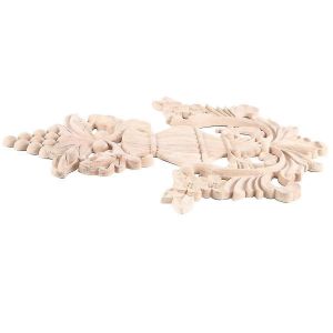 miniature en bois vintage en bois sculpté coin décalcomanie applique murale meubles muraux portes décoratives - Neuf