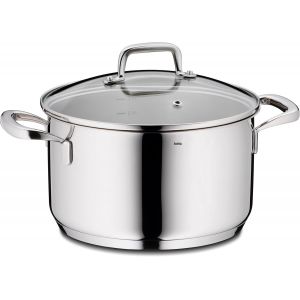 Subzonal-Marmite &Agrave; Viande 20 Cm Flavoria, Marmite &Agrave; Induction 3,2 L, Couvercle En Verre Avec Soupape D'&eacute;chappement De La Vapeur, Graduation Int&eacute;rieure, Grande Marmite, Sans Rev&ecirc;tement - Neuf