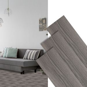 Lames de sol PVC adh&eacute;sives,Boite de 42 lames vinyle auto,adh&eacute;sives,Ch&ecirc;ne Nuit, env.6m&sup2; - Neuf