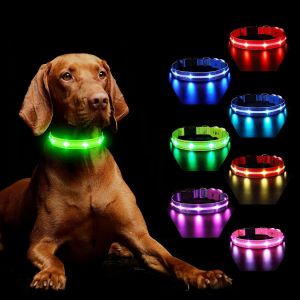Eryi-Collier Lumineux Chien, Collier Chien Led Rechargeable Avec 7 Rgb Couleurs 8 Modes D'éclairage, Réglable Et Etanche Clignotant Collier Chien Pour Petits Moyens Gros Chiens, Vert-S - Neuf