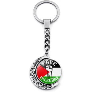 Kal-Porte-Cl&eacute;s Drapeau De La Palestine Gratuit Pendentif Drapeau Rotatif Double Face Porte-Cl&eacute;s Pour Femmes Hommes Souvenir Bijoux Accessoires Cadeau, Multicolore, F - Neuf