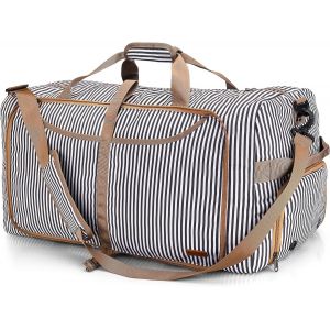 KALANKA-Sac de Voyage Femme et Homme Pliable Grand 80L Sac Weekend Imperm&eacute;able Sac de Sport avec Compartiment &agrave; Chaussures - Neuf