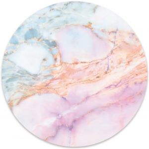 LKLJIJ-Petit tapis de souris rond 20 x 20 cm, bleu et rose pour ordinateur portable, souris sans fil, maison, bureau, voyage, portable et lavable - Neuf