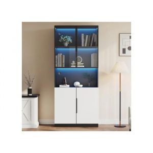Vitrine Moderne Minimaliste Avec &Eacute;clairage Led, Biblioth&egrave;que Pour Objets De Collection 80*30*200 Cm - Neuf