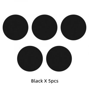 Autocollant De Disque De Plaque De Feuille De M&eacute;tal Ronde Pour Support De T&eacute;l&eacute;phone De Voiture Magn&eacute;tique Support De T&eacute;l&eacute;phone Portable Universel Autocollant De Fer.5pcs Black. - Neuf