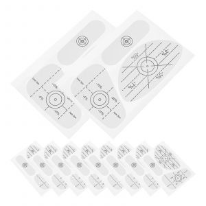 10 Sets Stickers Cue Golf Impact Tape Pour Clubs 900x460x010cm Étiquettes Visage Blanc Accessoires Femmes - Neuf